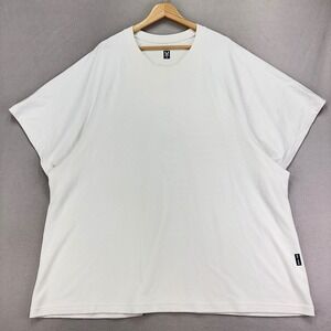 ASRV Waffle Knit Oversized Tee Mens XXL White Short Sleeve Athletic Comfort Flex